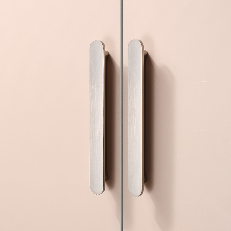 Lunar Collection Grip Single Pull Handle - Brushed Chrome
