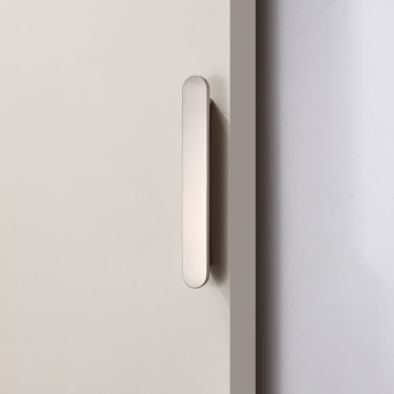 Lunar Collection Grip Single Pull Handle - Brushed Chrome