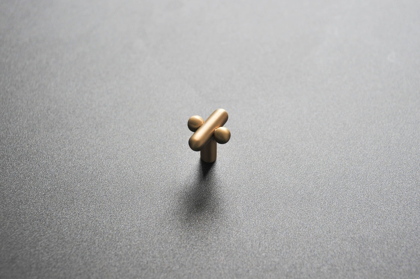 Calculus Rounded - Brass Furniture Knob Handle (Set of 2)
