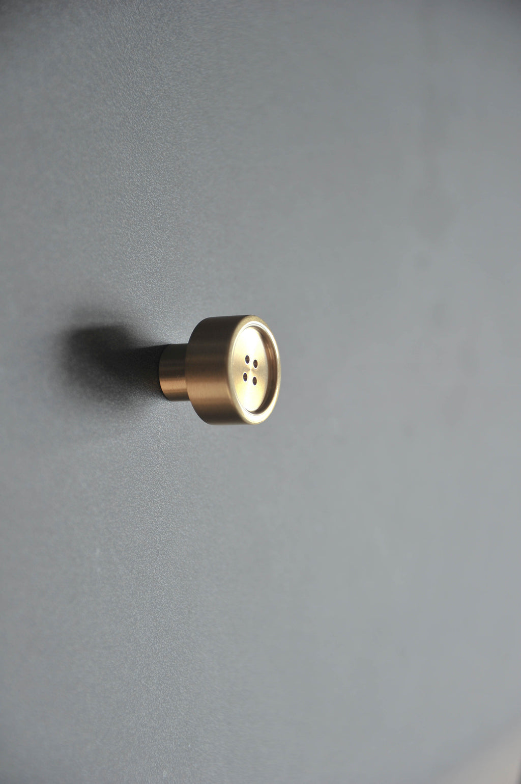 Dot Brass Button Knob (Set of 2)