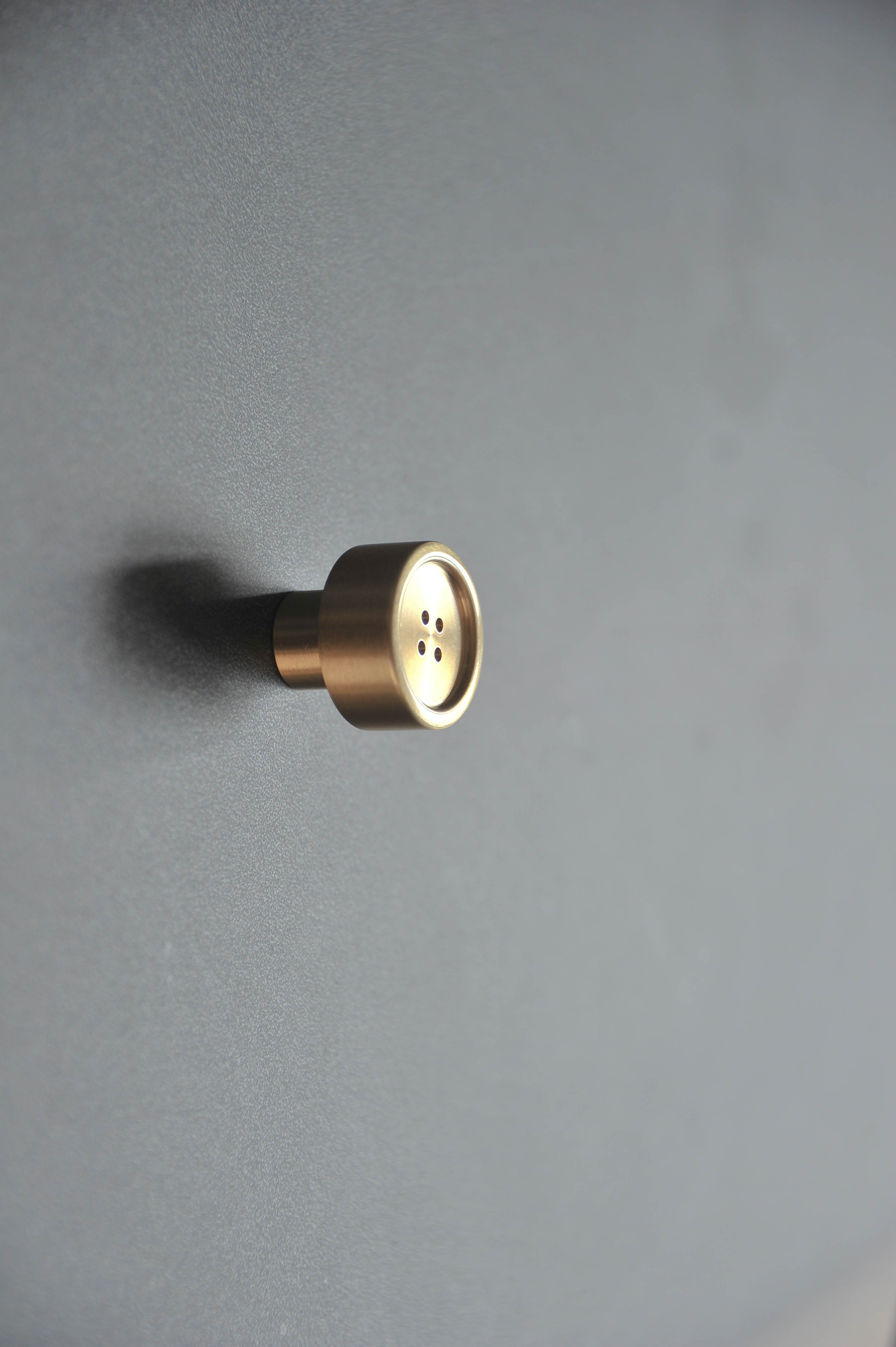 Dot Brass Button Knob (Set of 2)