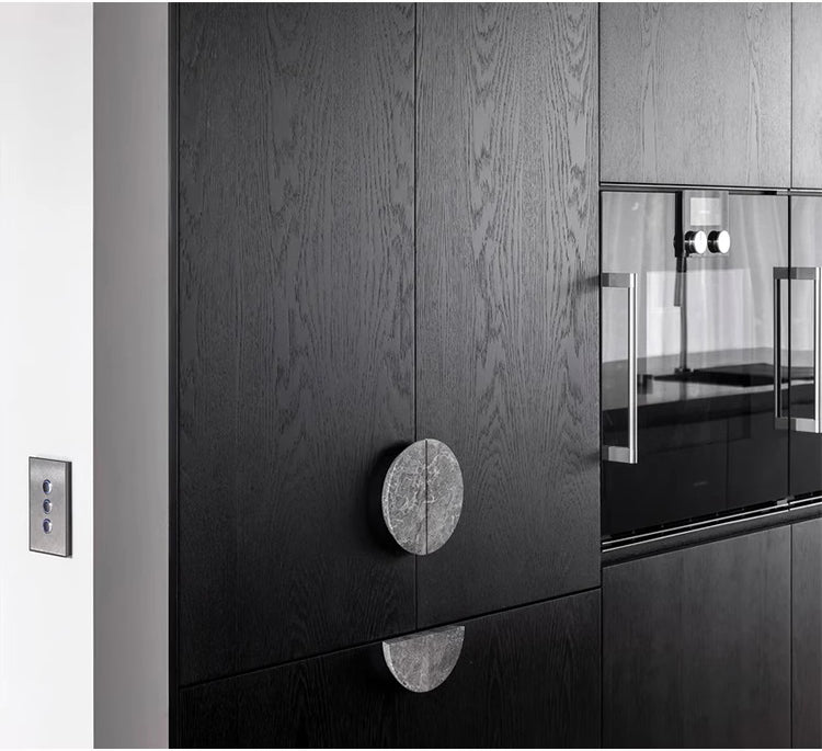 Cosmo Collection Natural Marble Handle - Circular 165x80mm