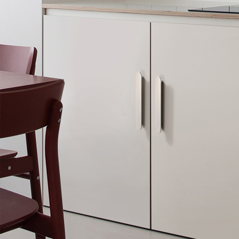 Lunar Collection Grip Single Pull Handle - Brushed Chrome