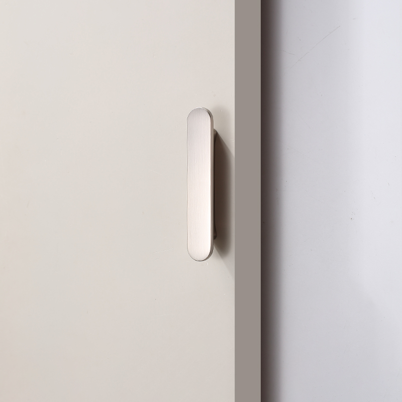 Lunar Collection Grip Single Pull Handle - Brushed Chrome