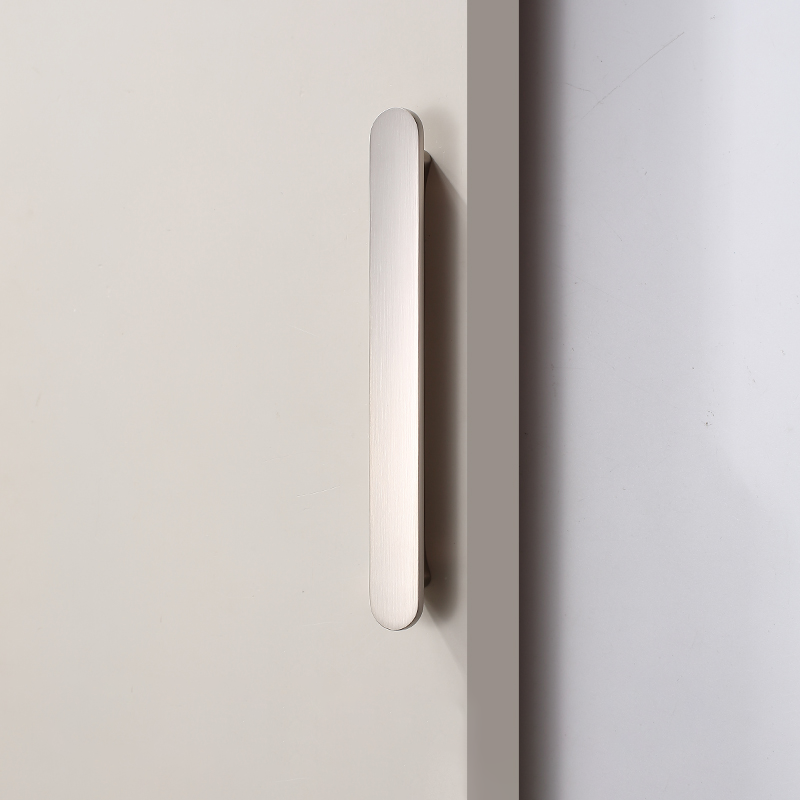 Lunar Collection Grip Single Pull Handle - Brushed Chrome