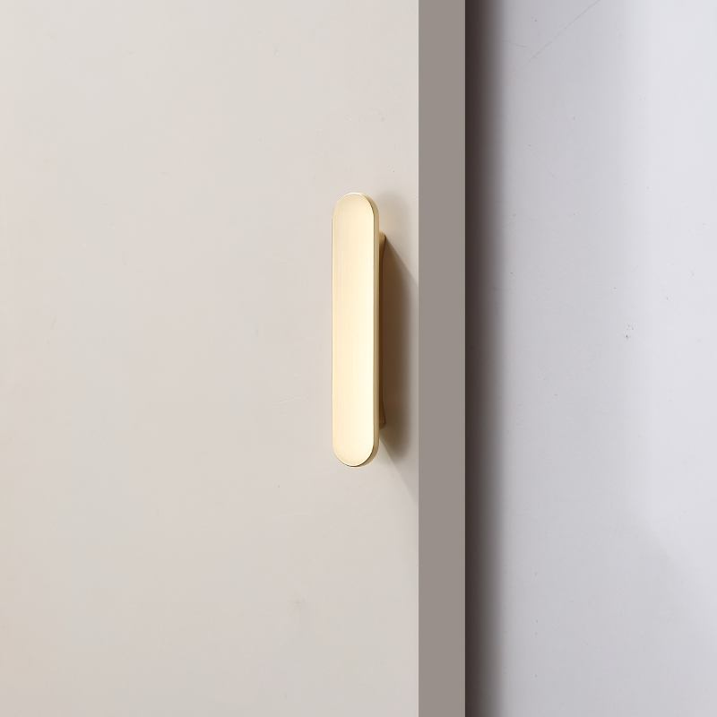 Lunar Collection Grip Single Pull Handle - Brass