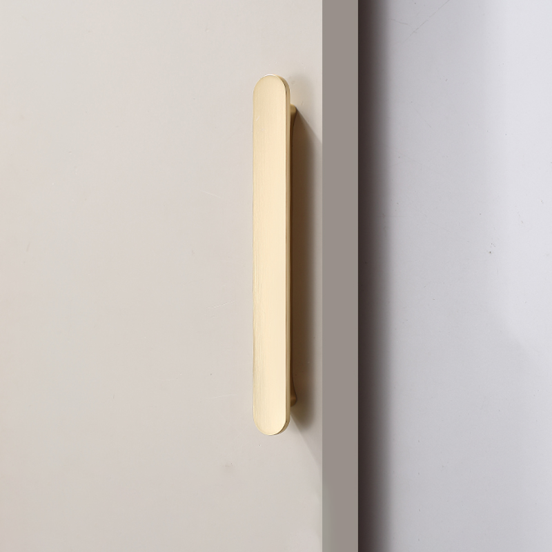 Lunar Collection Grip Single Pull Handle - Brass