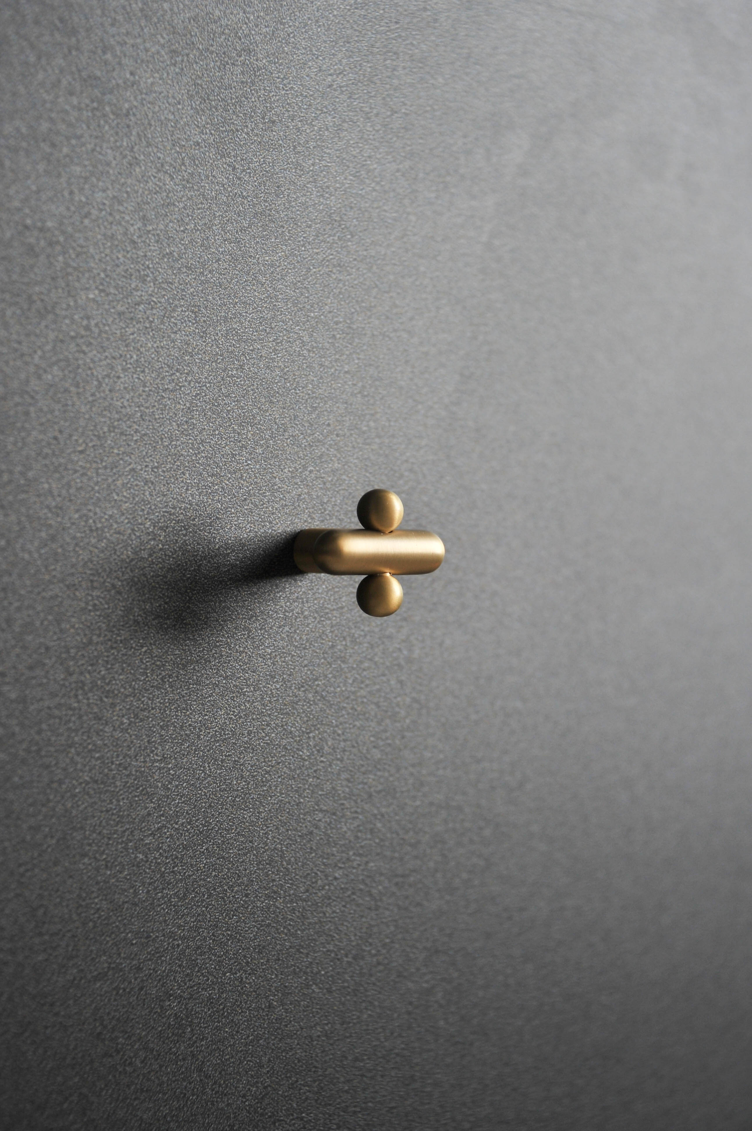 Calculus Rounded - Brass Furniture Knob Handle (Set of 2)