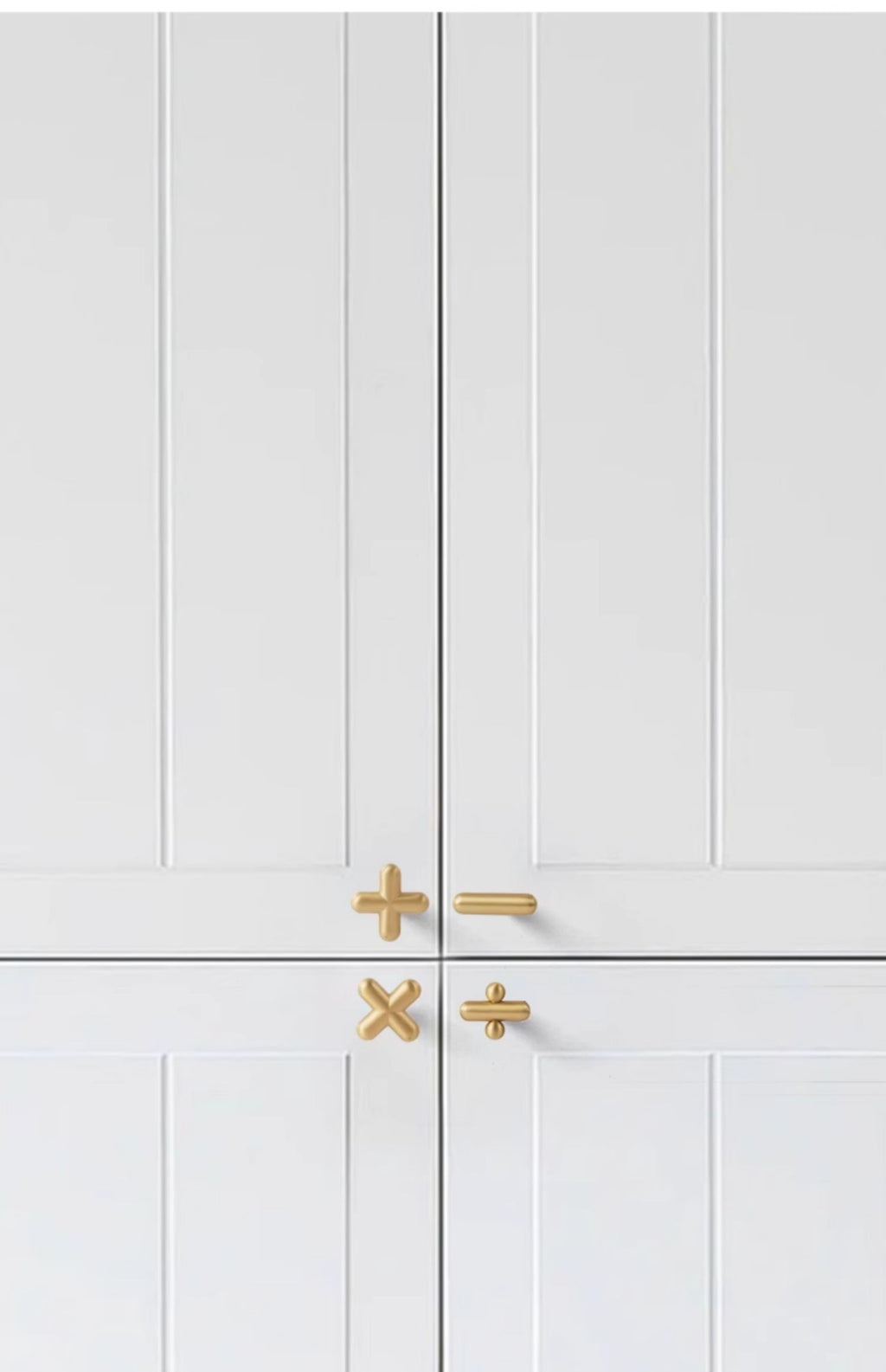 Calculus Rounded - Brass Furniture Knob Handle (Set of 2)