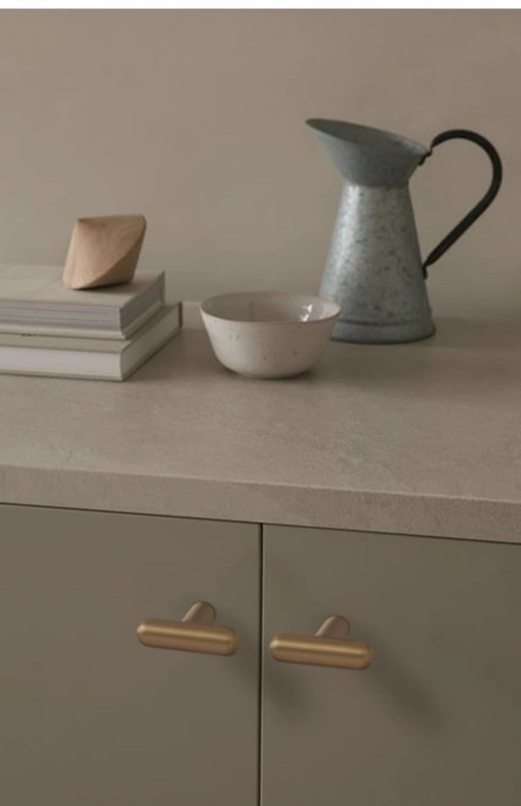 Calculus Rounded - Brass Furniture Knob Handle (Set of 2)