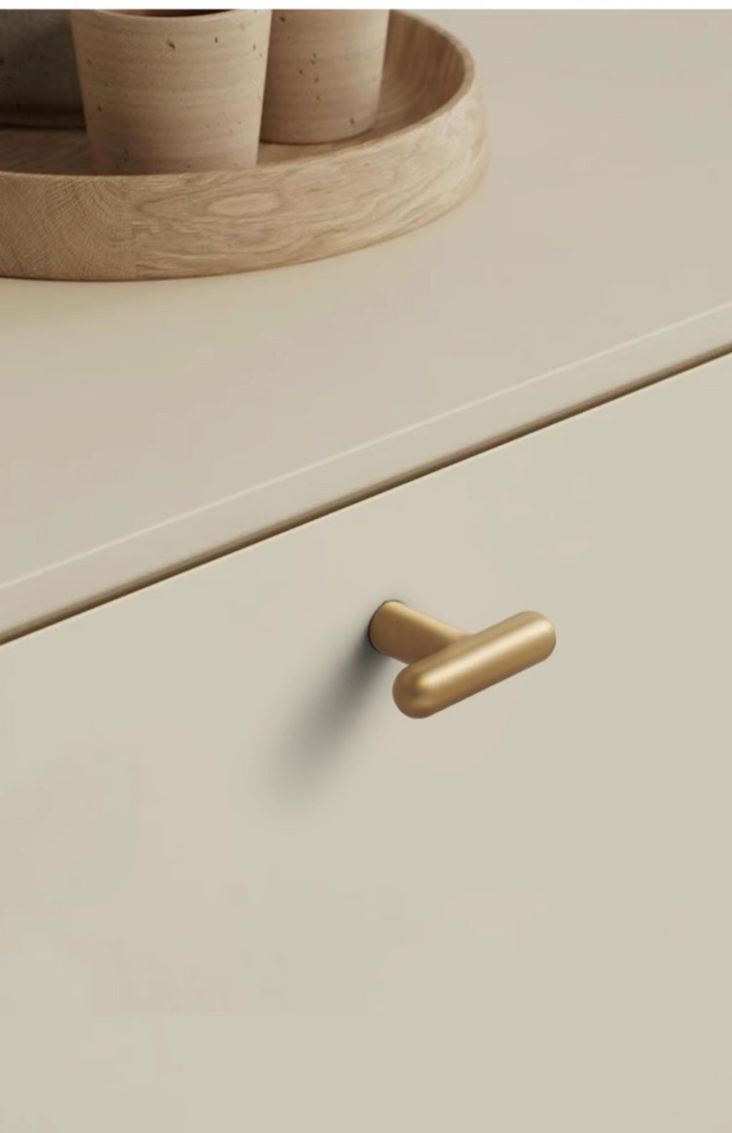 Calculus Rounded - Brass Furniture Knob Handle (Set of 2)
