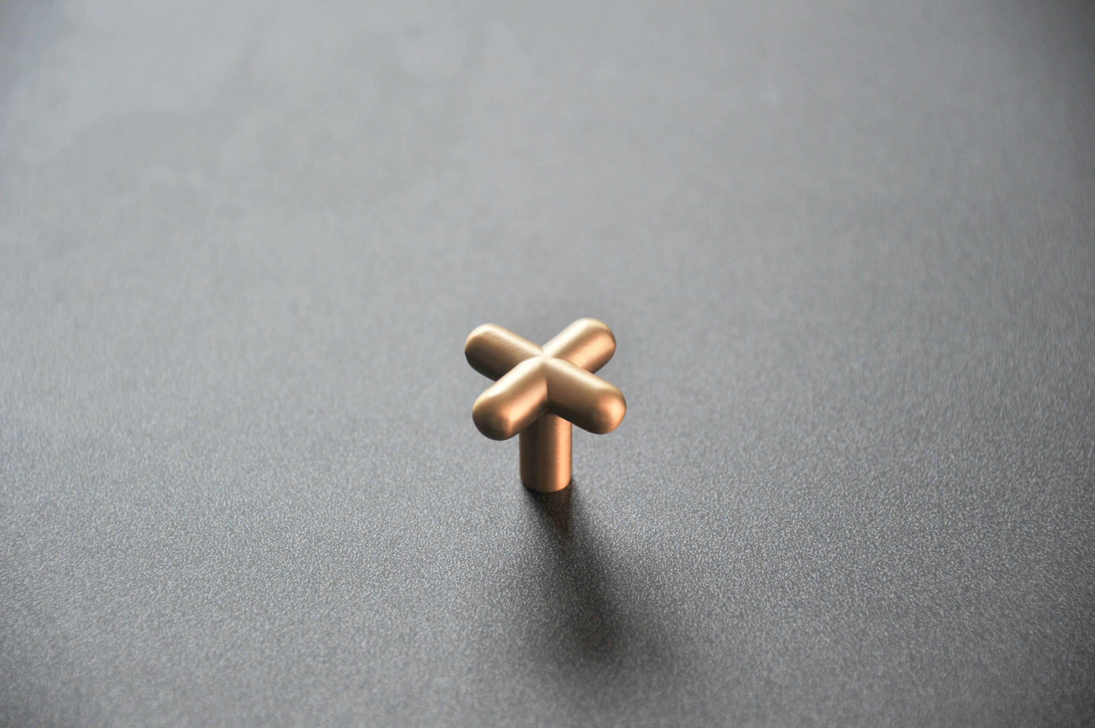 Calculus Rounded - Brass Furniture Knob Handle (Set of 2)