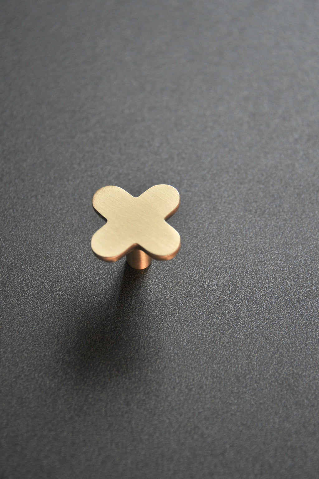 Calculus Flat - Brass Furniture Knob Handle (Set of 2)