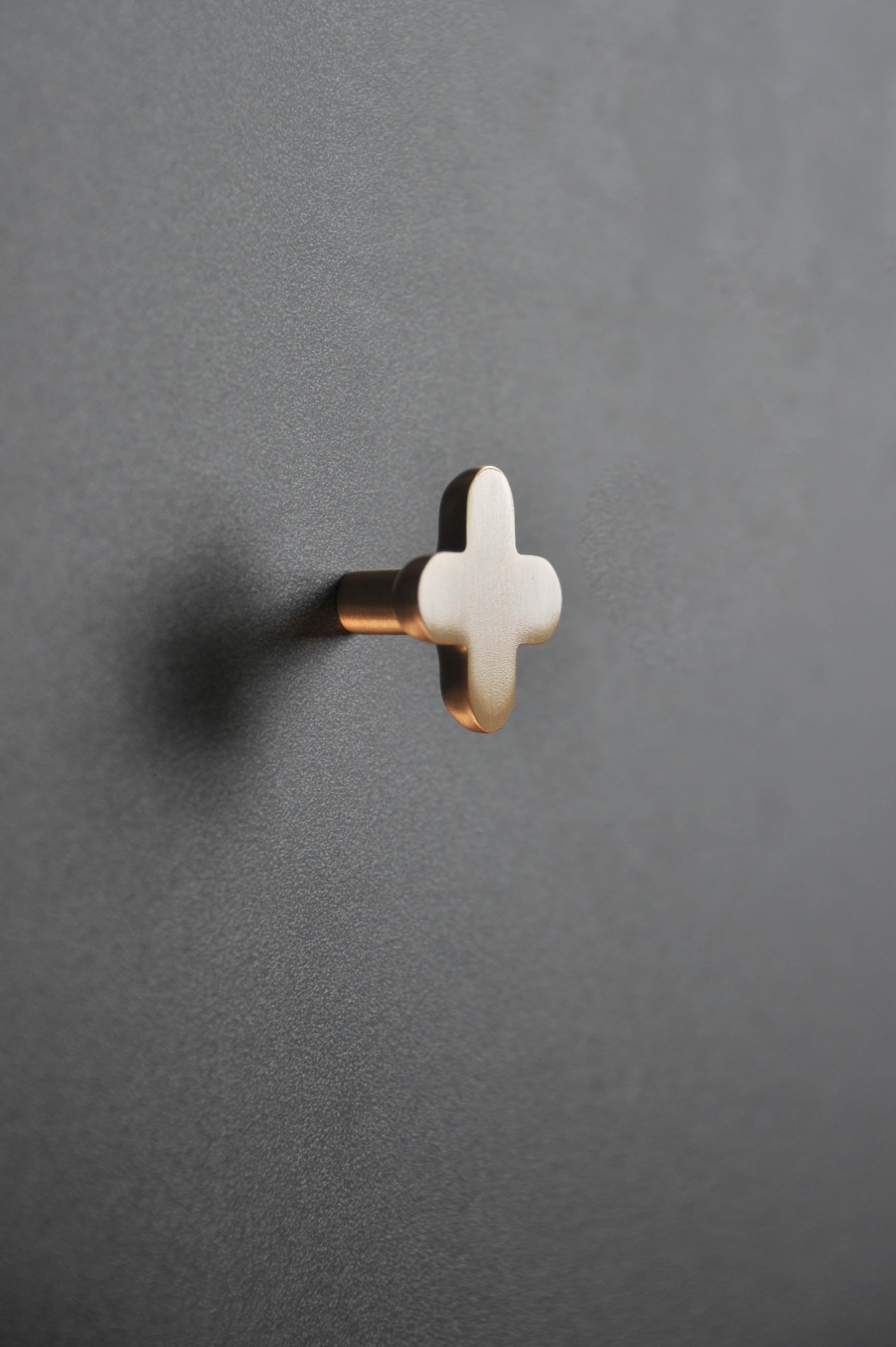 Calculus Flat - Brass Furniture Knob Handle (Set of 2)