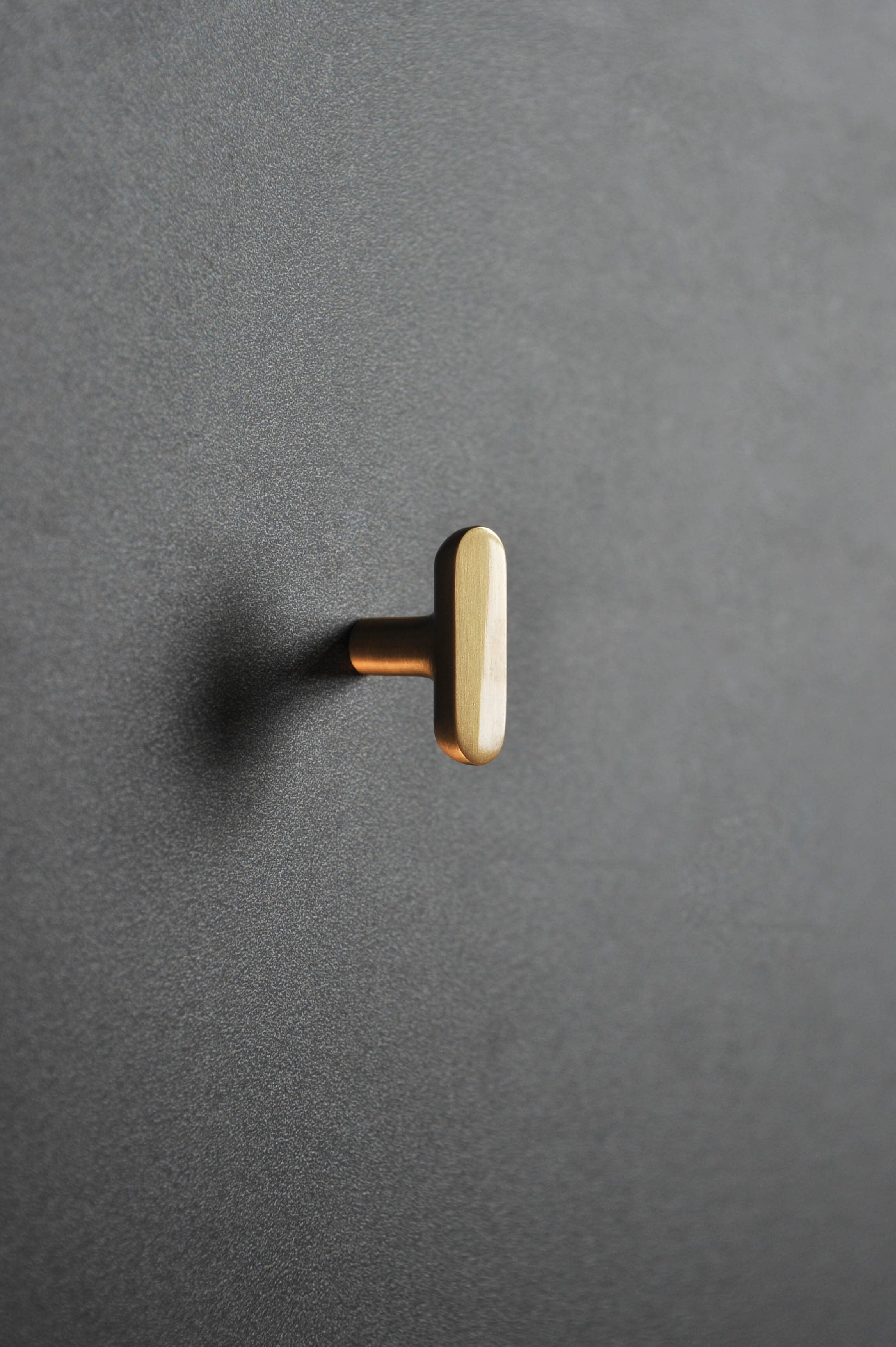 Calculus Flat - Brass Furniture Knob Handle (Set of 2)