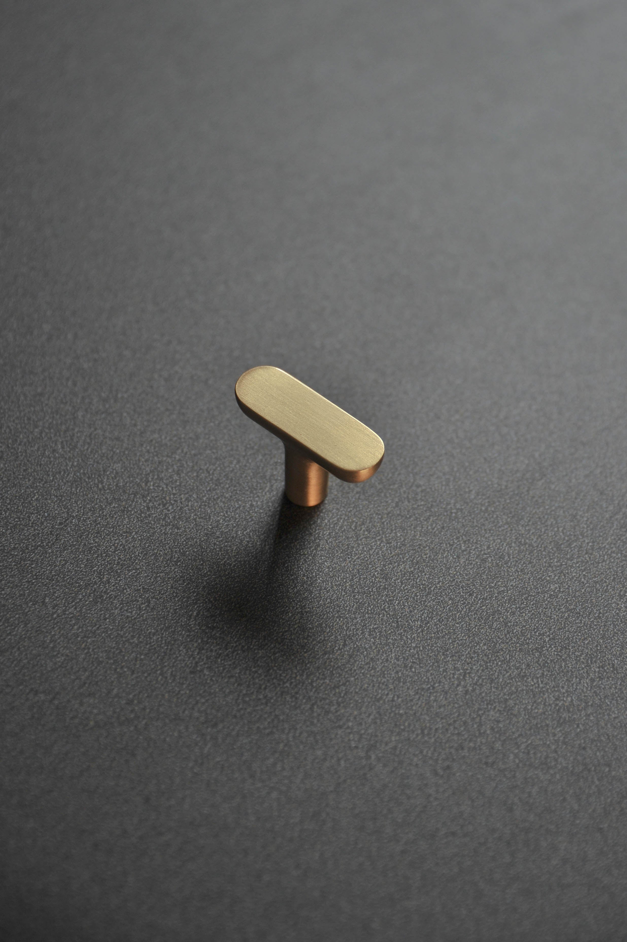 Calculus Flat - Brass Furniture Knob Handle (Set of 2)