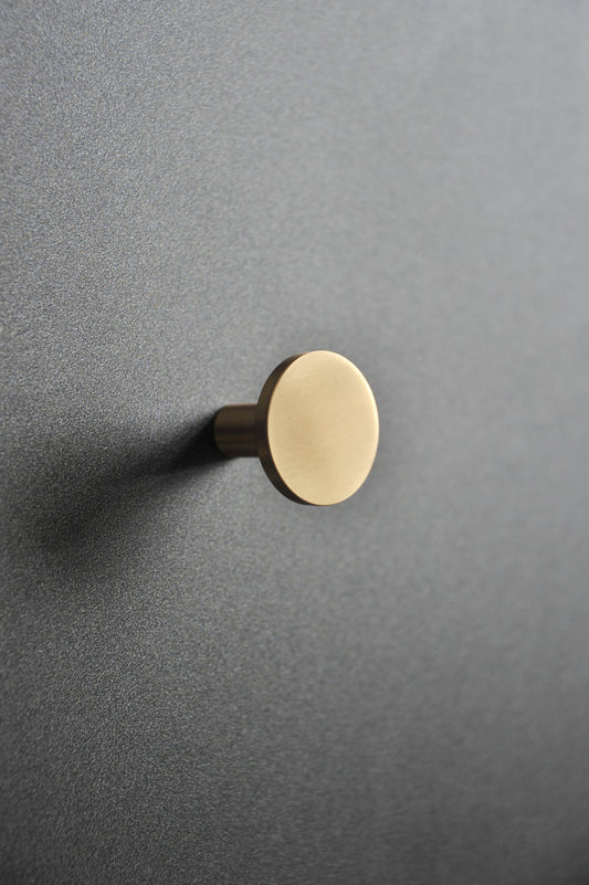 Core Disc - Brass Furniture Pull Handle (Set of 2)