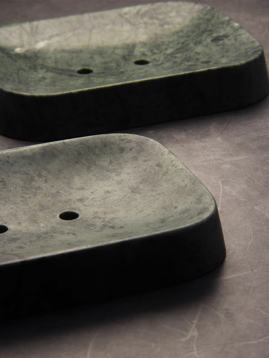 Emerald Green Marble Soap Dish