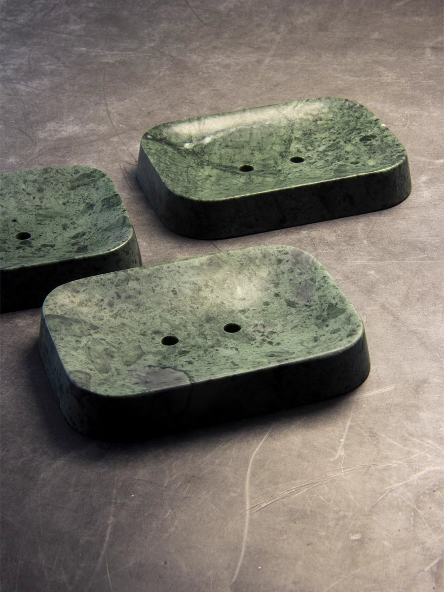 Emerald Green Marble Soap Dish