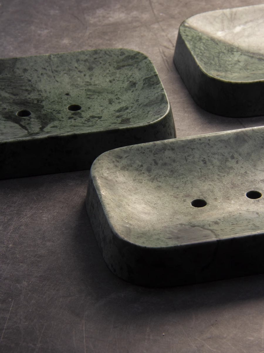 Emerald Green Marble Soap Dish