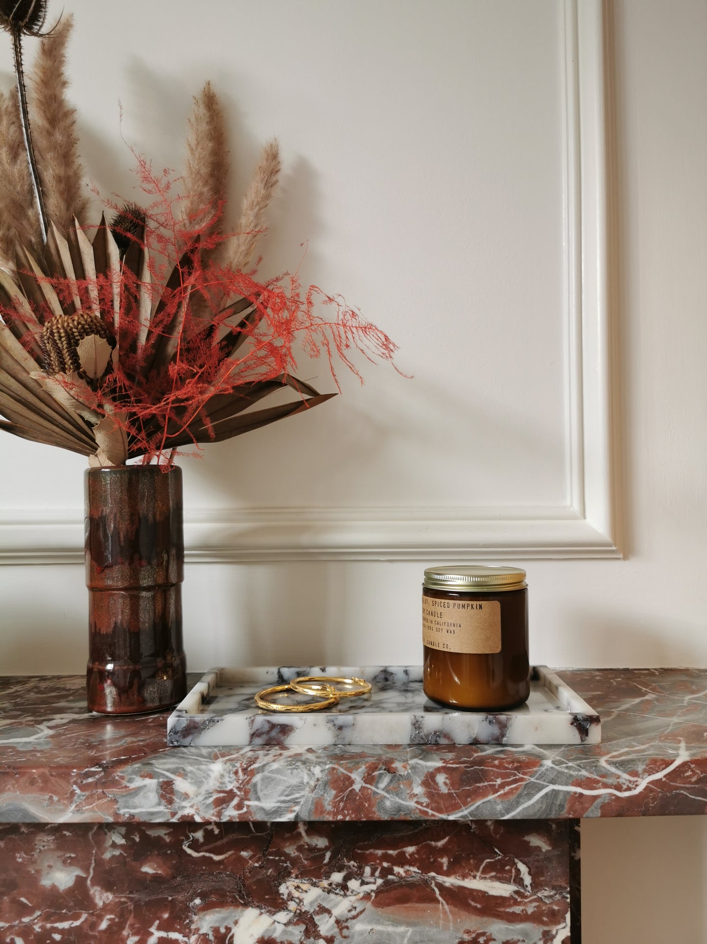 Aura Rectangular Marble Tray