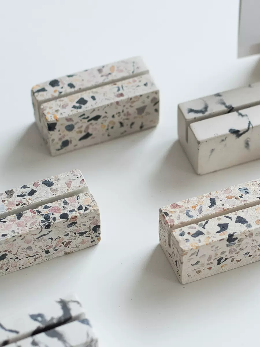 Vista Terrazzo Photo & Name Card Display Stand