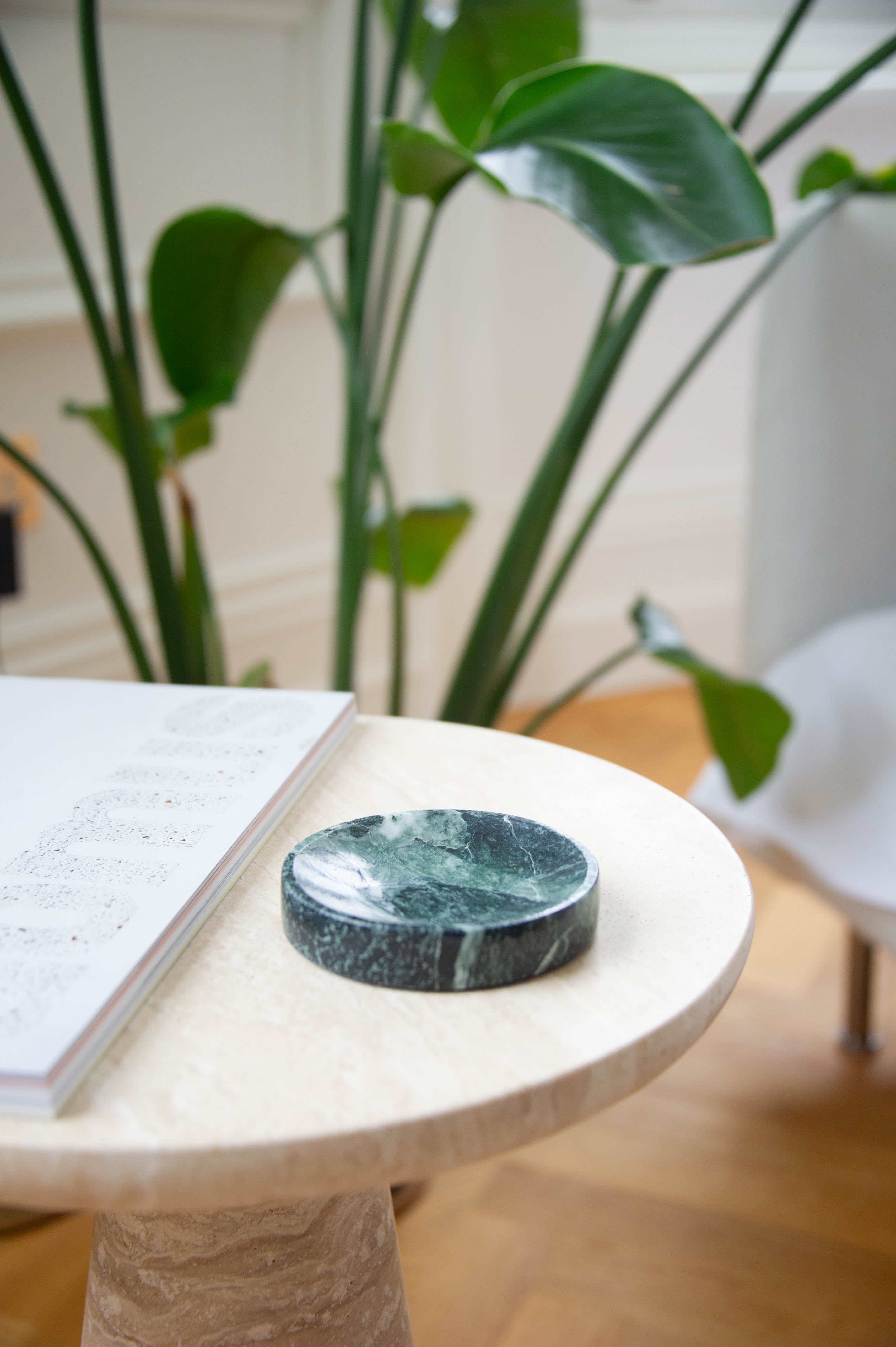 Serene Rounded Natural Marble Jewellery Tray