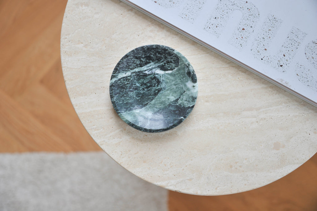 Serene Rounded Natural Marble Jewellery Tray