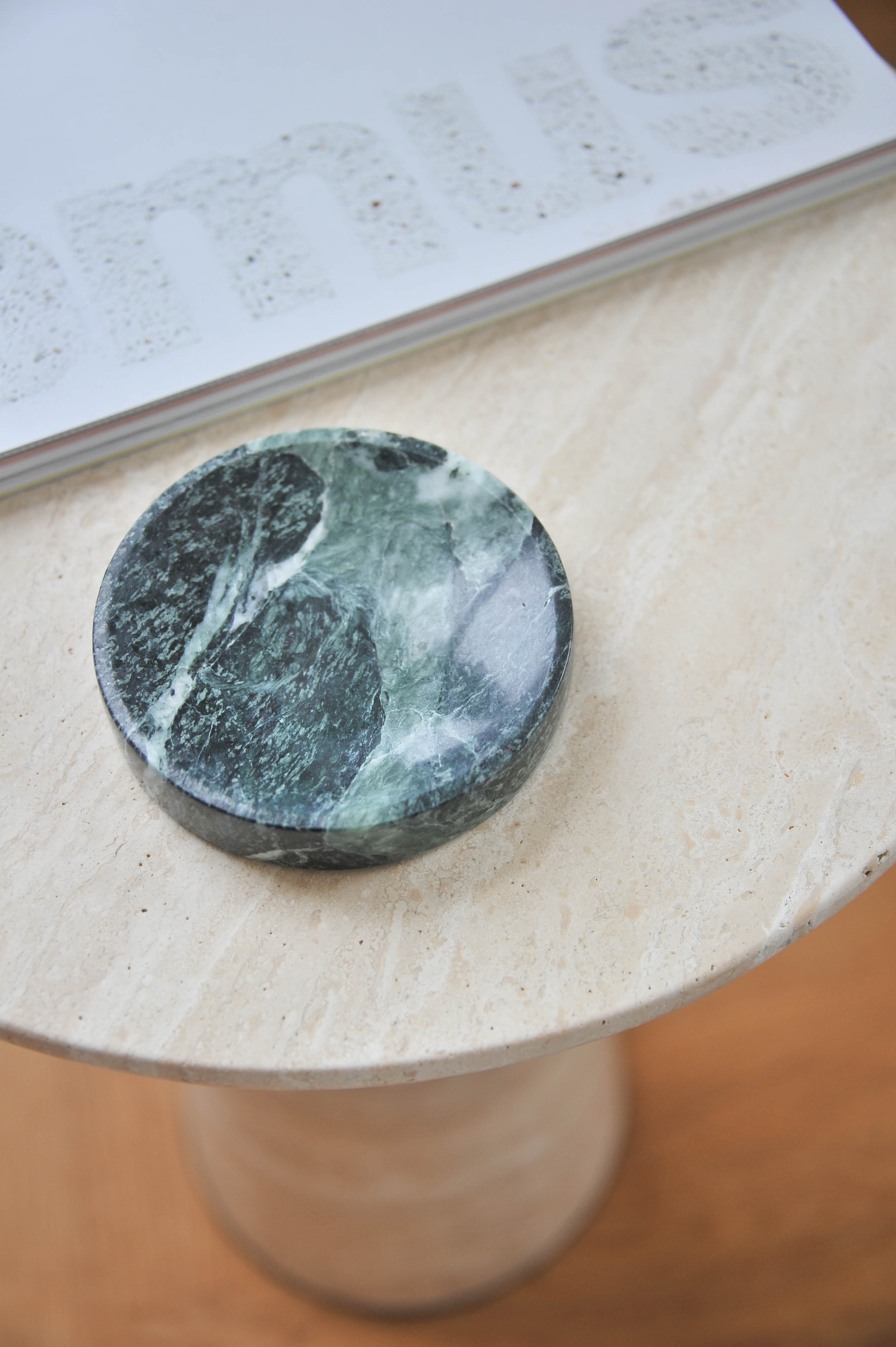 Serene Rounded Natural Marble Jewellery Tray