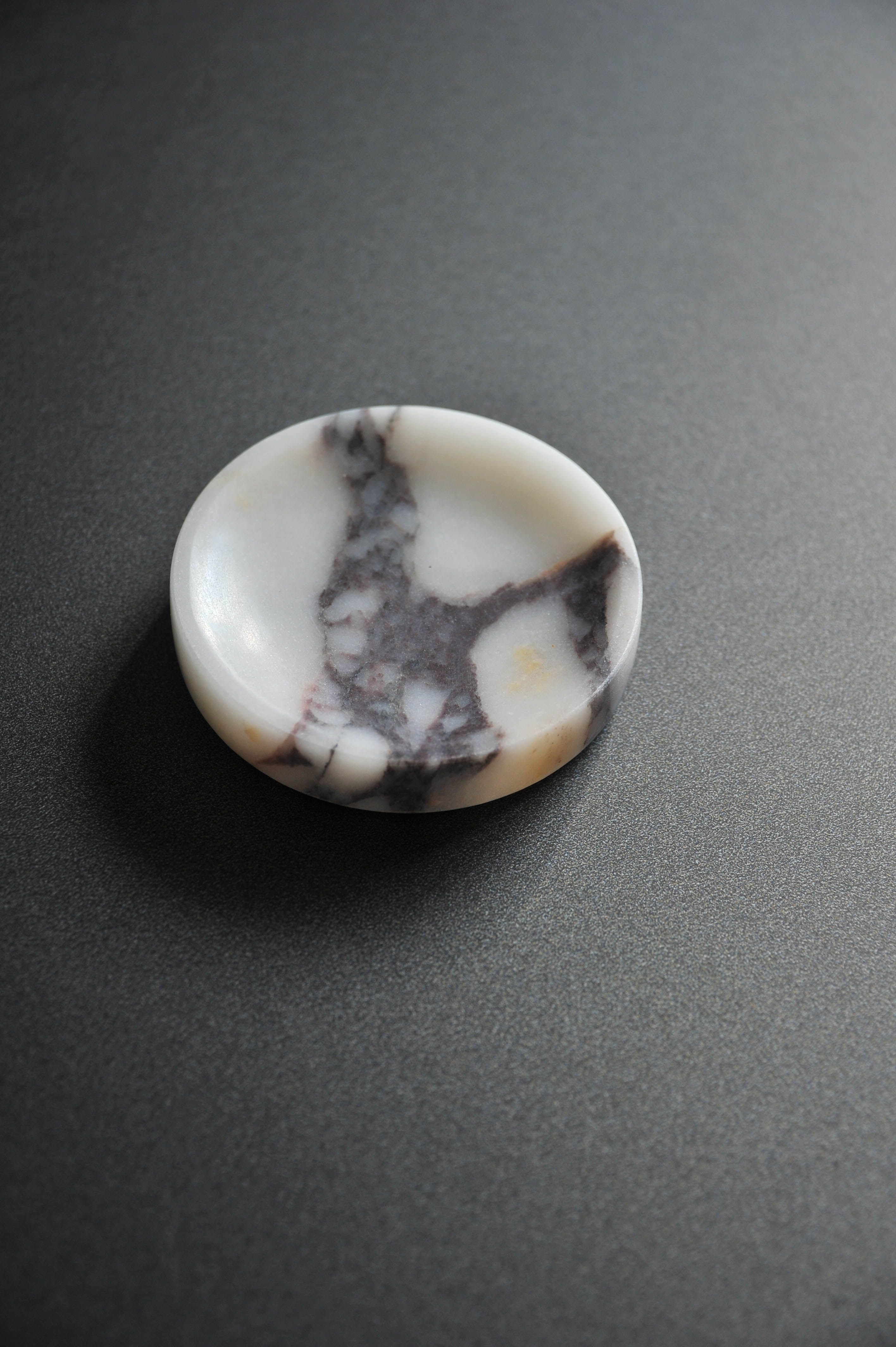 Serene Rounded Natural Marble Jewellery Tray