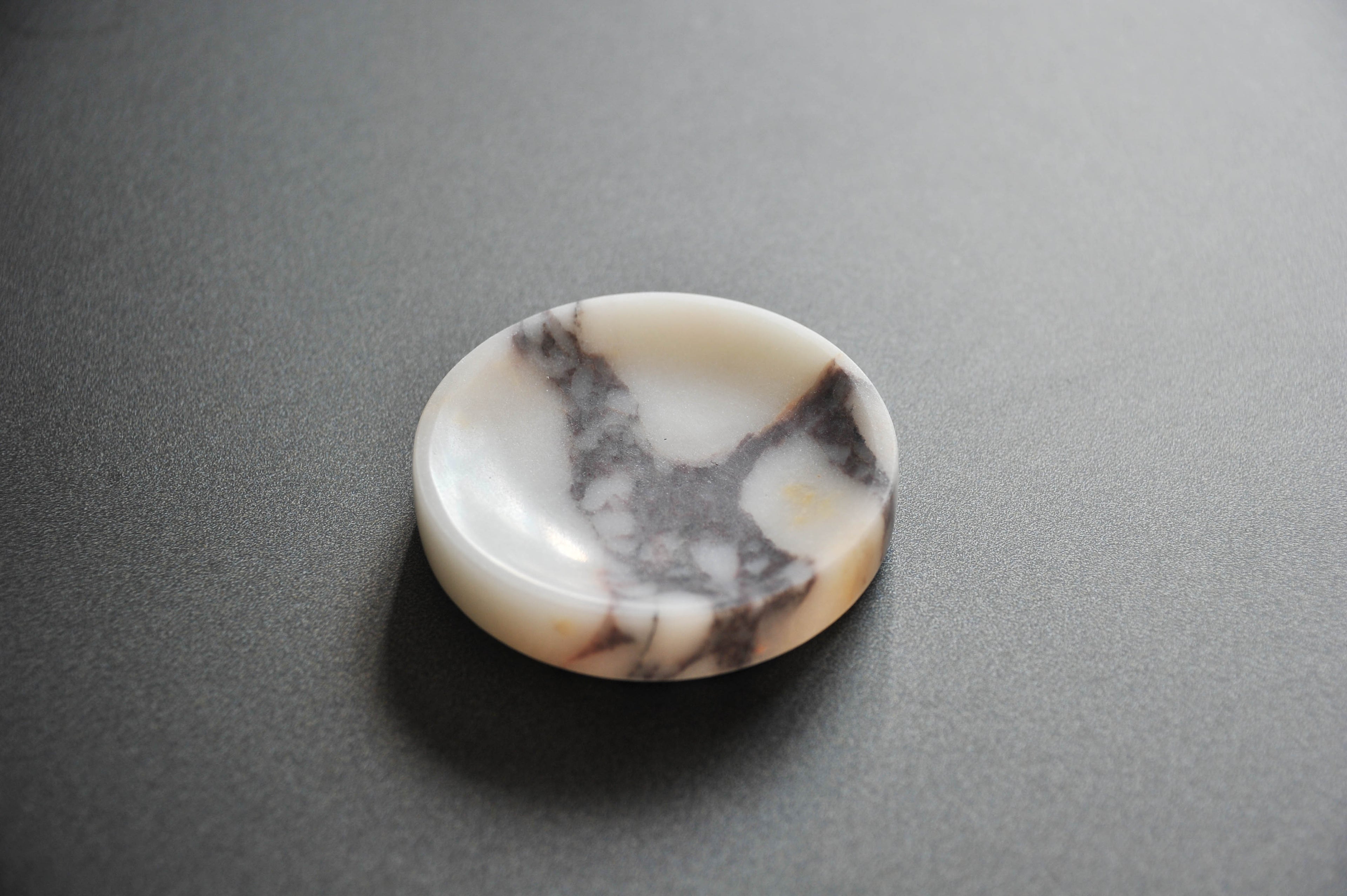 Serene Rounded Natural Marble Jewellery Tray
