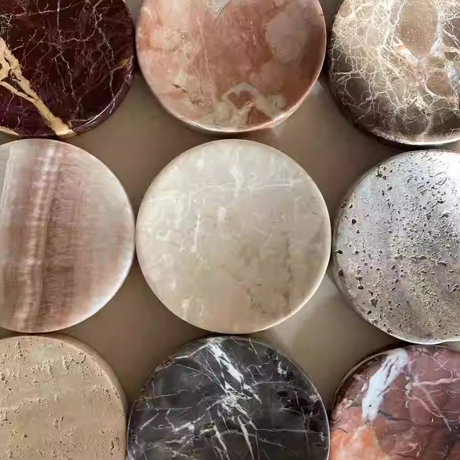 Serene Rounded Natural Marble Jewellery Tray