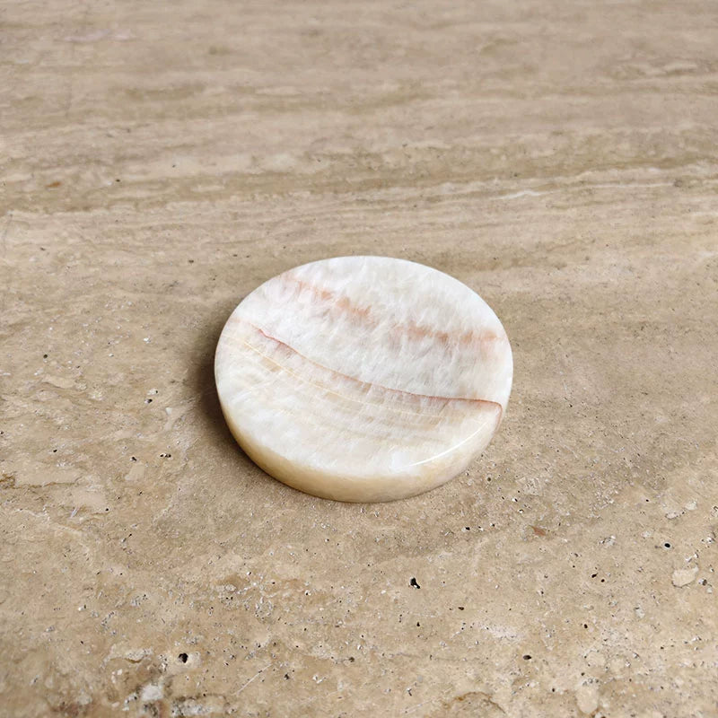 Serene Rounded Natural Marble Jewellery Tray