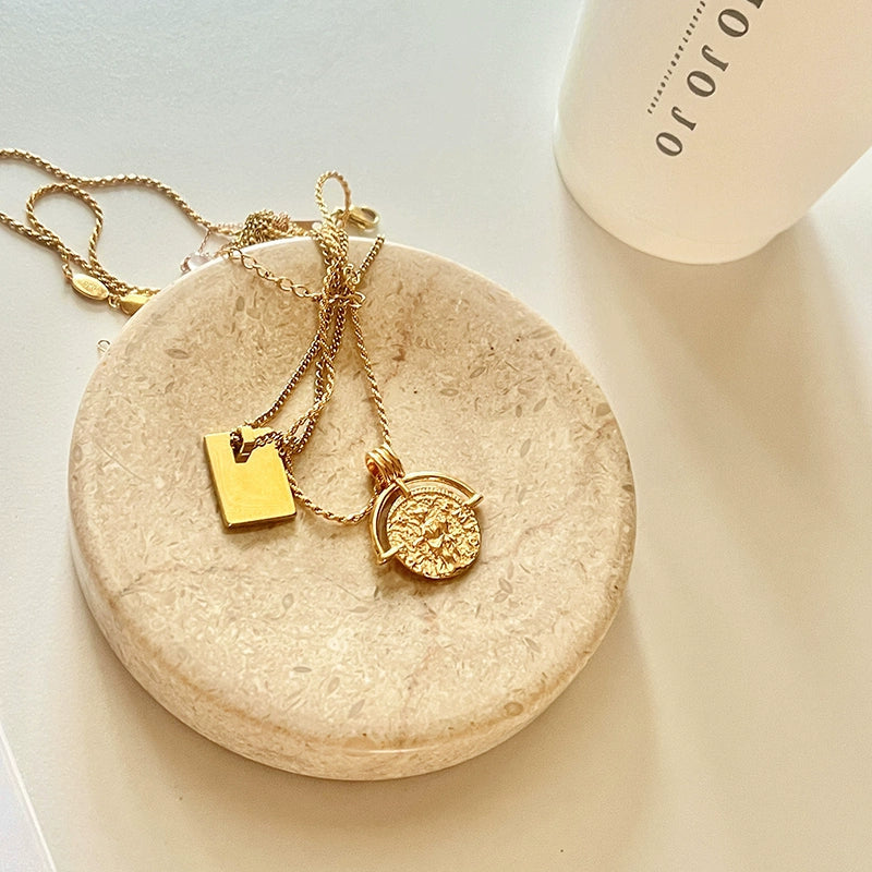 Serene Rounded Natural Marble Jewellery Tray