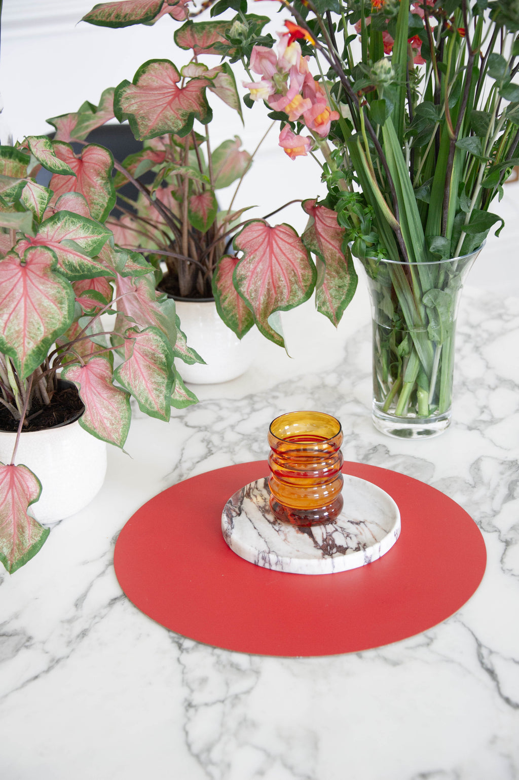 Cosmo Collection Calacatta Viola Circular Marble Tray