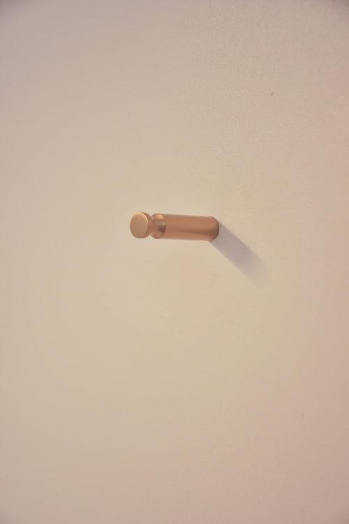 Core Brass Cylinder Minimal Wall Hanger (Set of 2)
