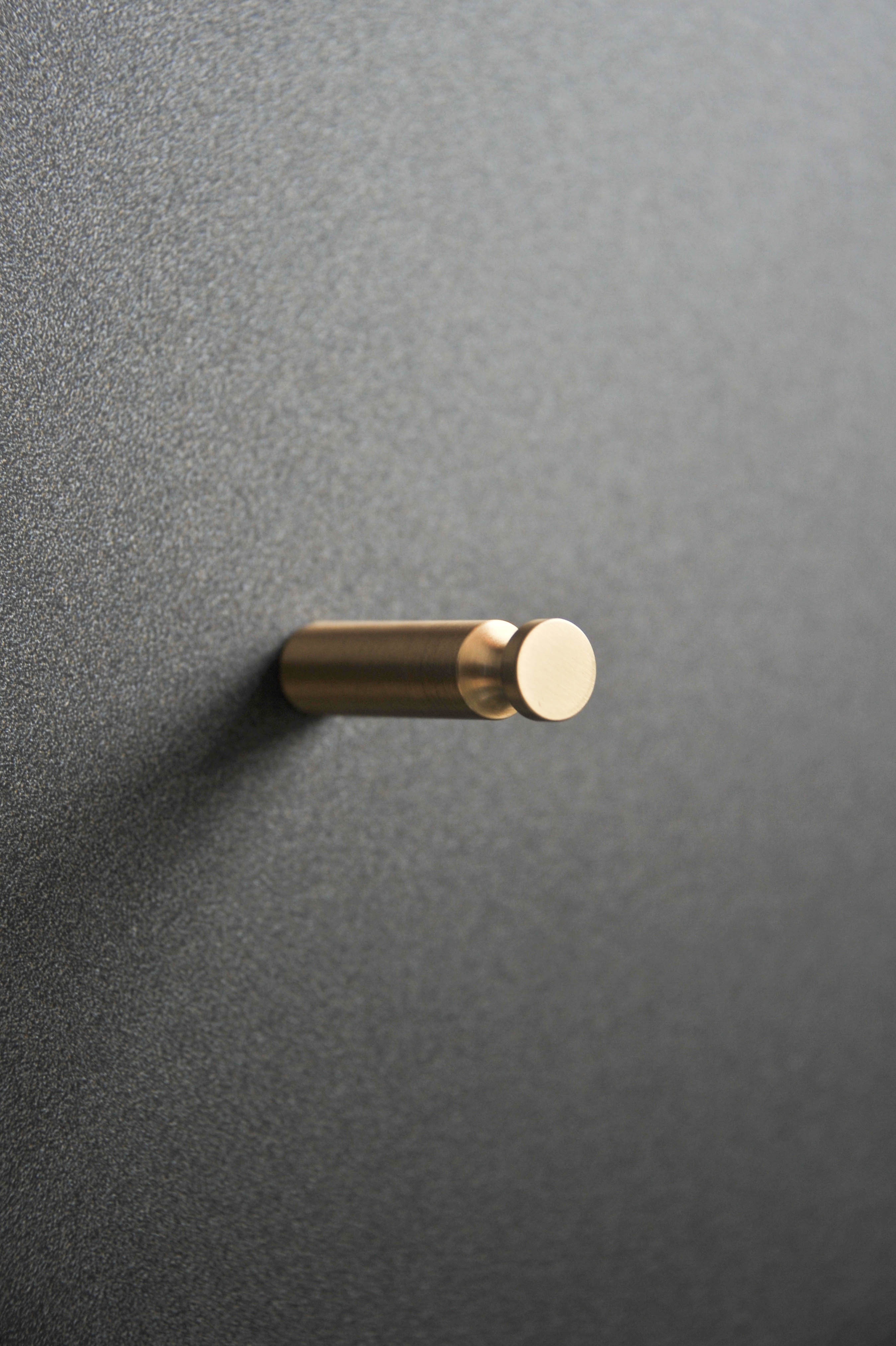 Core Brass Cylinder Minimal Wall Hanger (Set of 2)