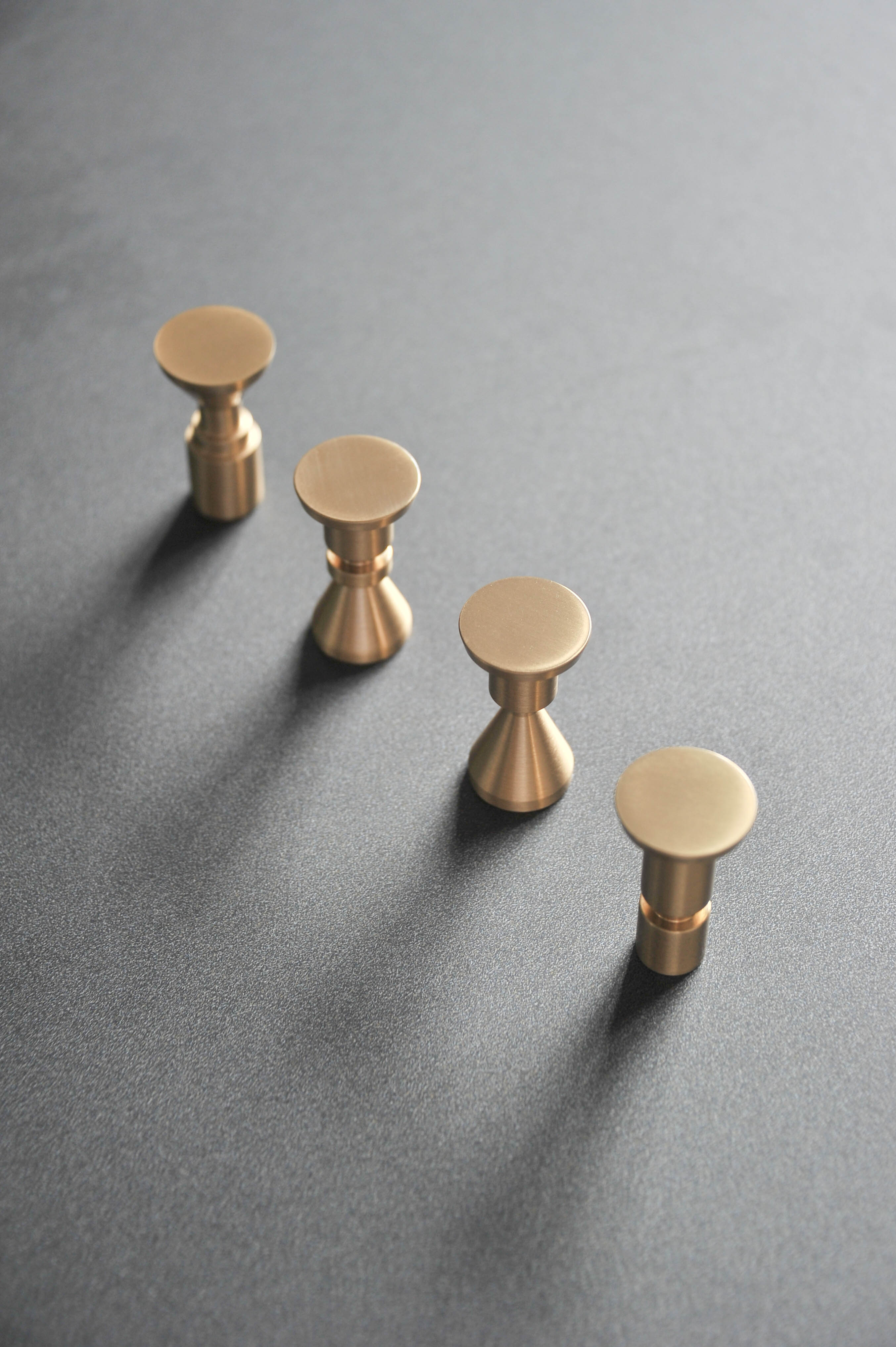 Art DECO Minimalist - Brass Wall Hanger Knob Handle (Set of 2)