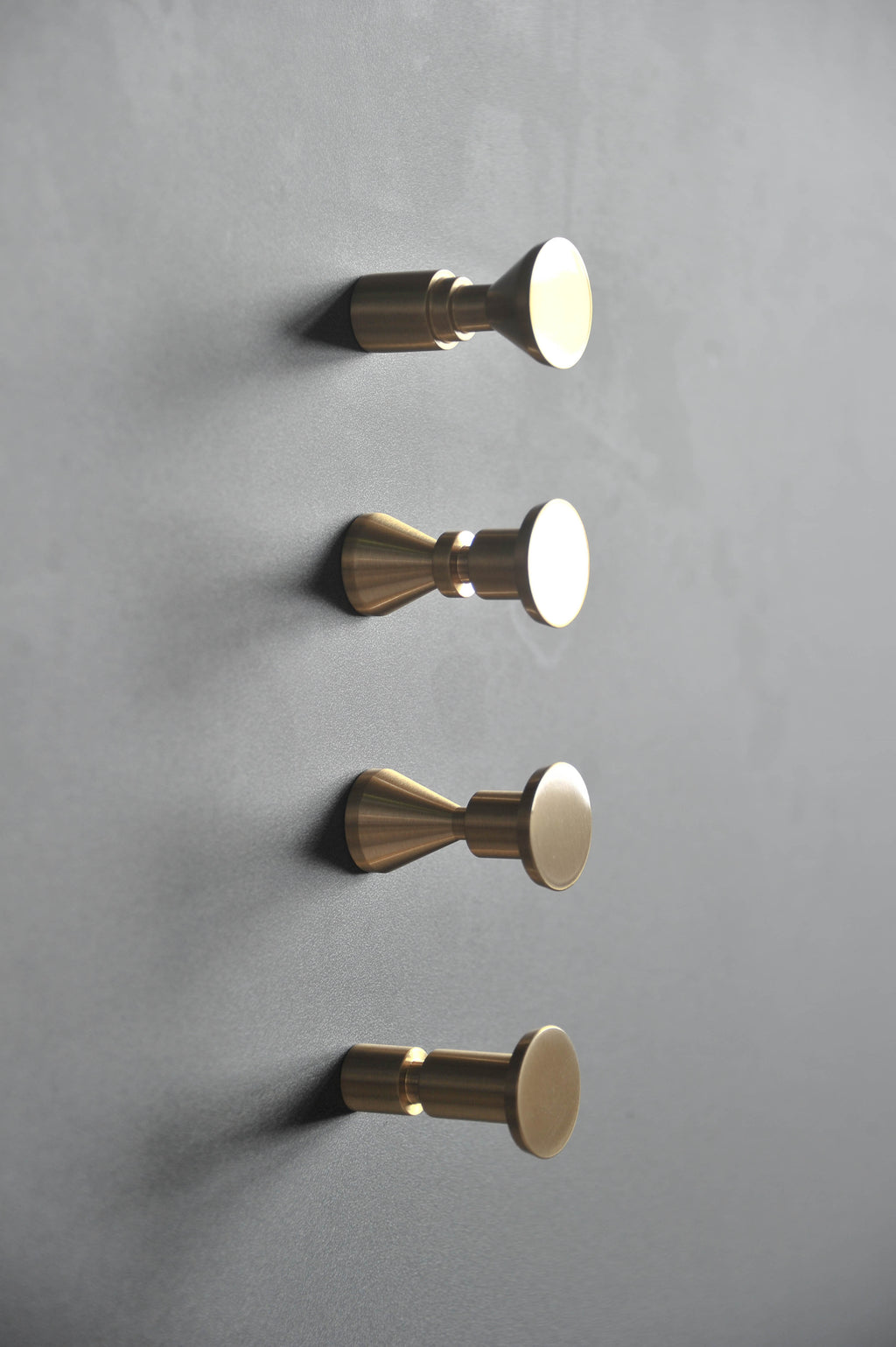 Art DECO Minimalist - Brass Wall Hanger Knob Handle (Set of 2)