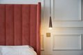 Ember Walnut Timber & Brass Bedside Pendant Light