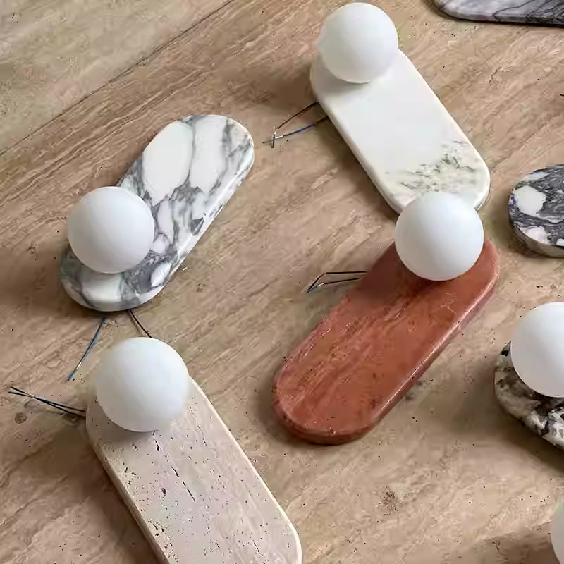 Terra Natural Marble Wall Sphere Light