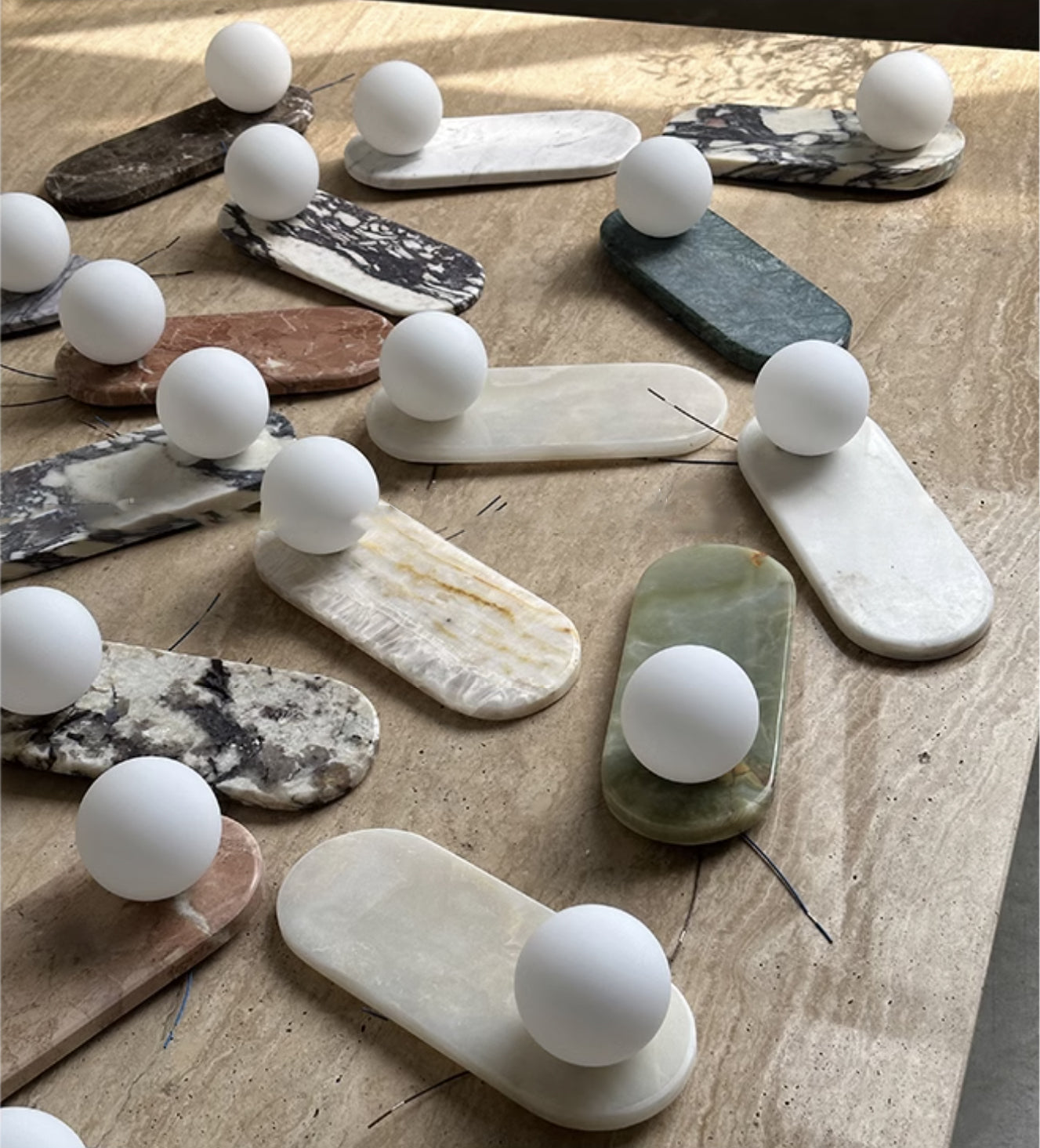 Terra Natural Marble Wall Sphere Light