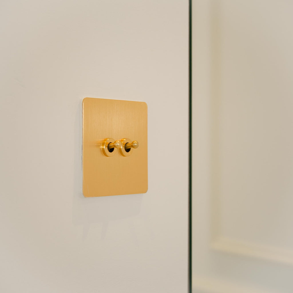 Horizon Brushed Brass Hidden Screw Switches