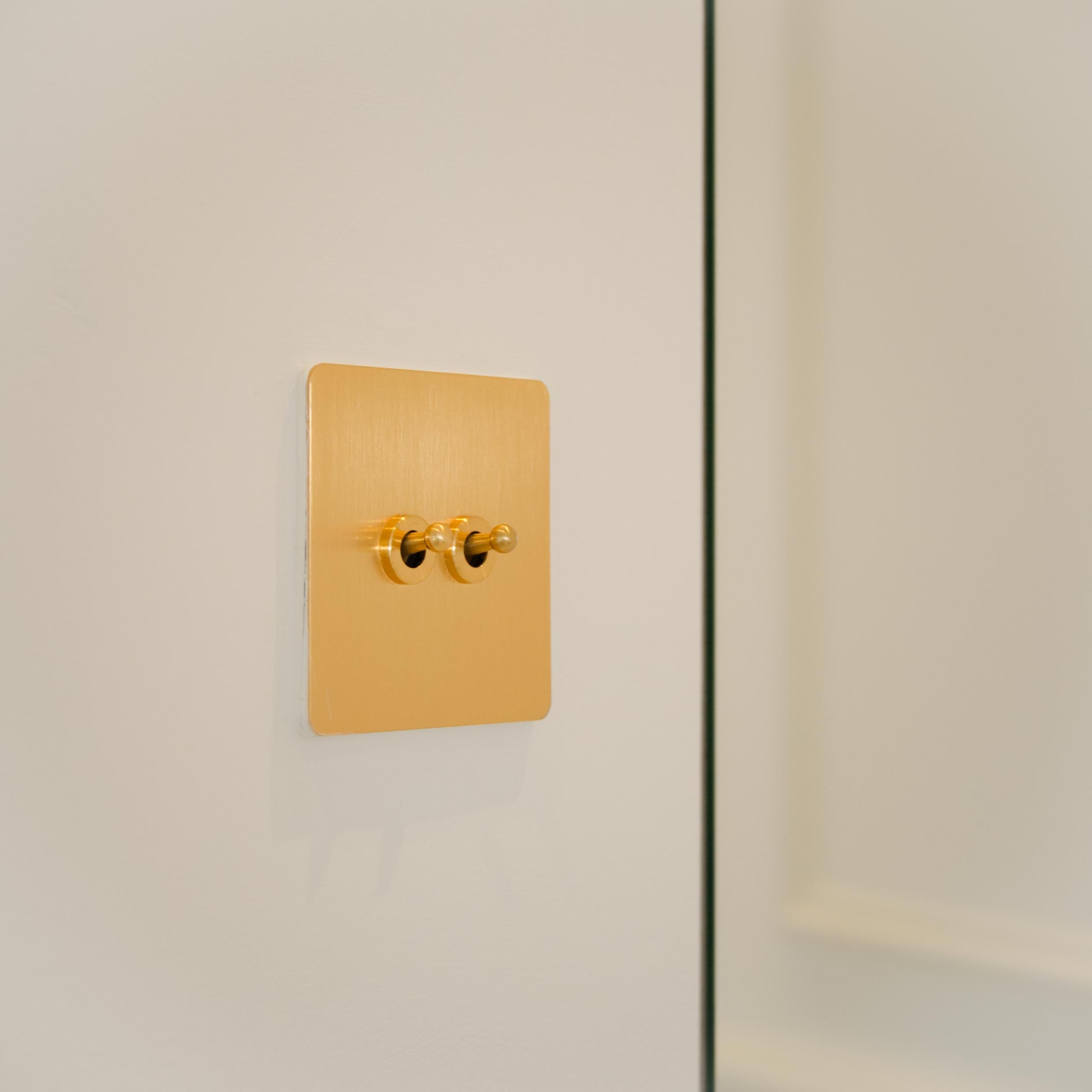 Horizon Brushed Brass Hidden Screw Switches