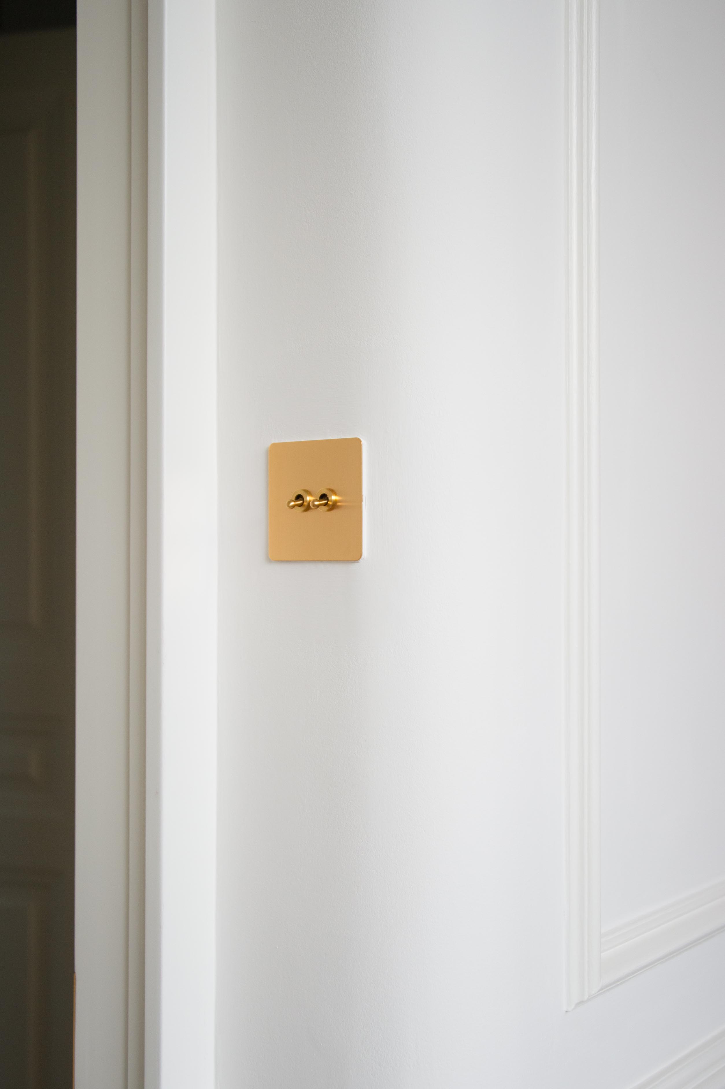 Horizon Brushed Brass Hidden Screw Switches