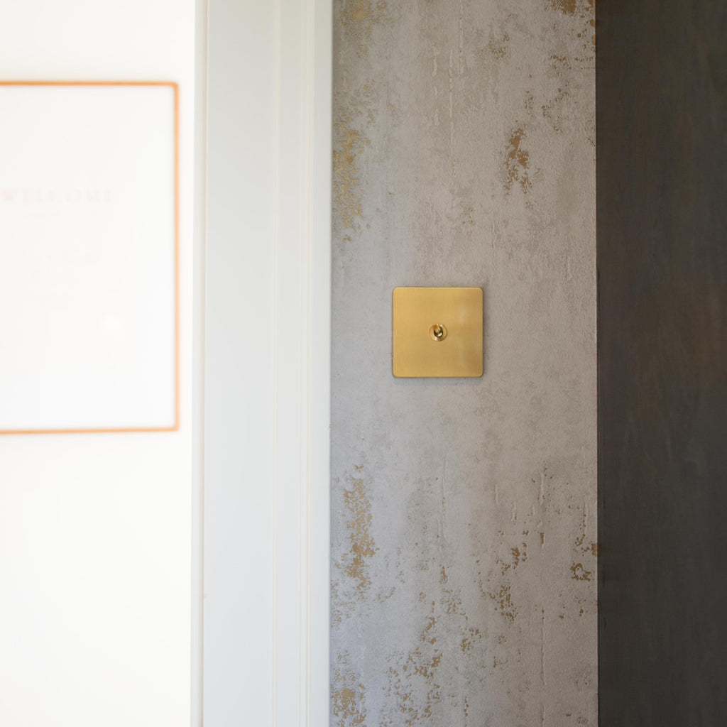 Horizon Brushed Brass Hidden Screw Switches