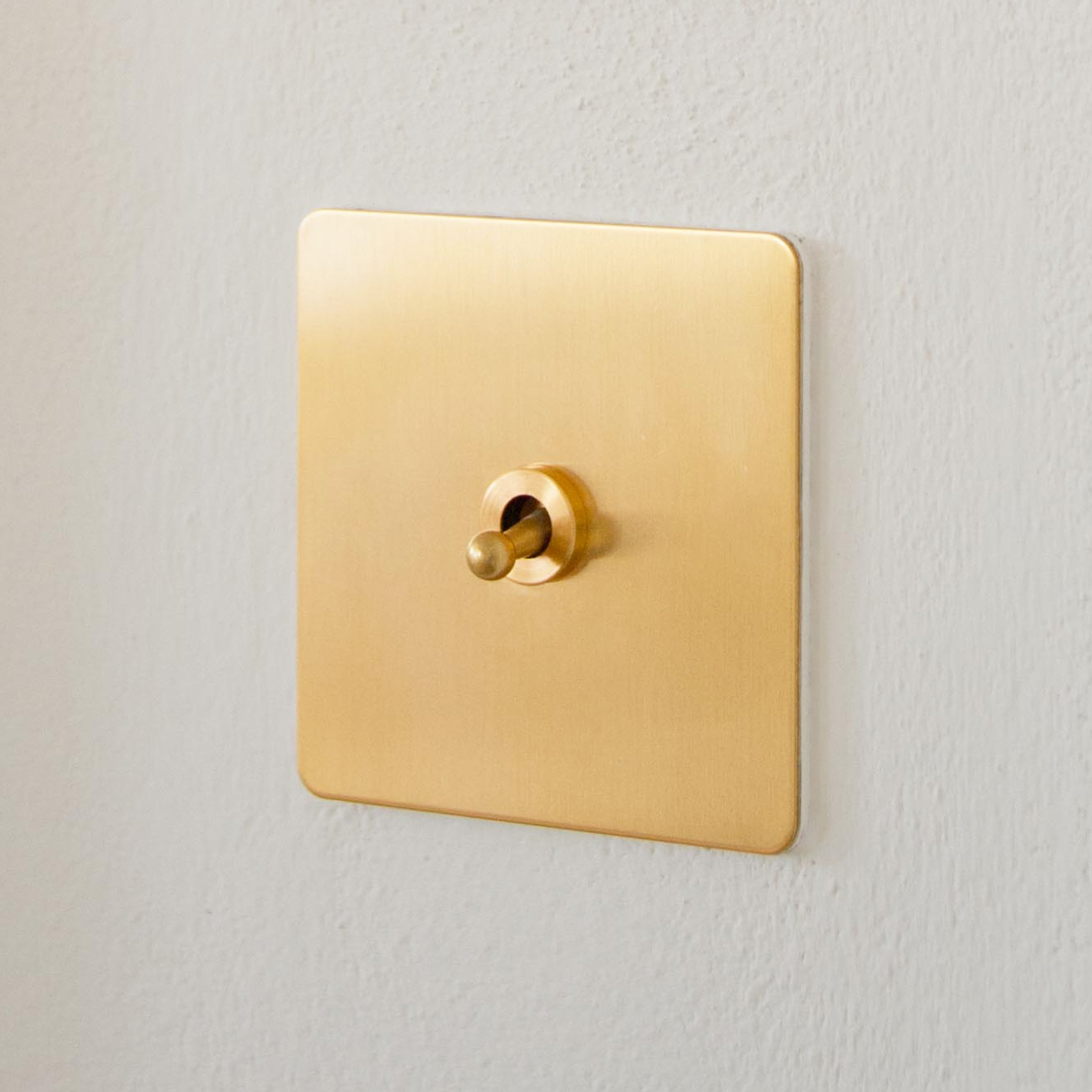Horizon Brushed Brass Hidden Screw Switches