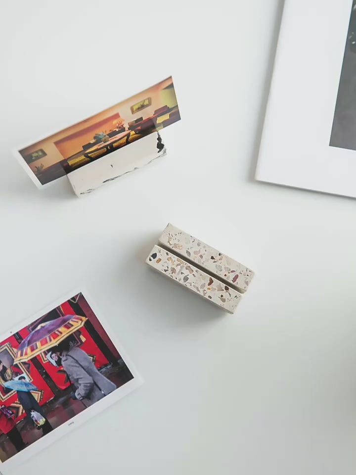 Vista Terrazzo Photo & Name Card Display Stand